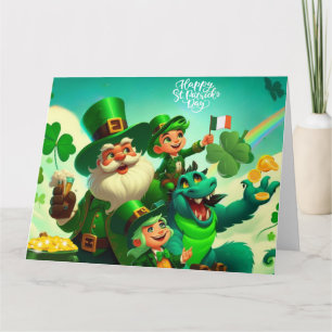 Carte Joyeuse Saint-Patrick colorée
