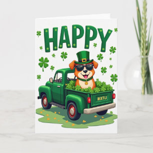 Carte Joyeuse Saint-Patrick Shamrock Truck