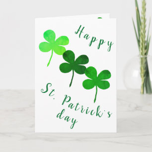Carte Joyeuse Saint-Patrick Shamrock vert irlandais