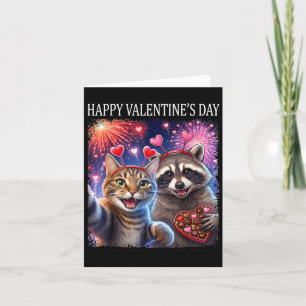 Carte Joyeuse Saint-Valentin 2026 Mignon Chat Raton Lave