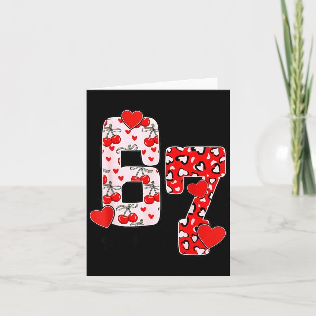 Carte Joyeuse Saint-Valentin 67 Meme Cœurs Arc Coquette  (Devant)