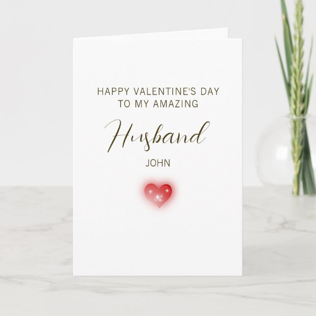 Carte Joyeuse Saint-Valentin à mon mari incroyable (Devant)