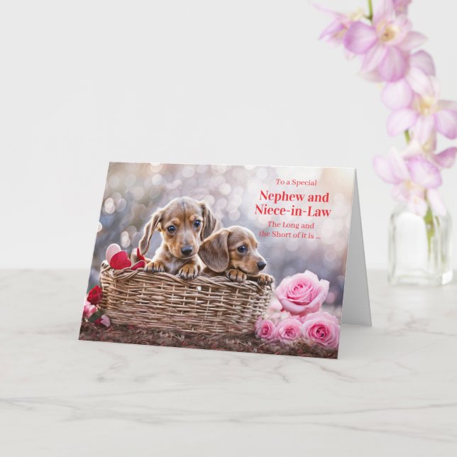 Carte Joyeuse Saint-Valentin à mon neveu et à sa femme  (Orchidée)
