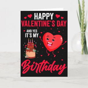 Carte Joyeuse Saint-Valentin & Oui C'est Mon Anniver