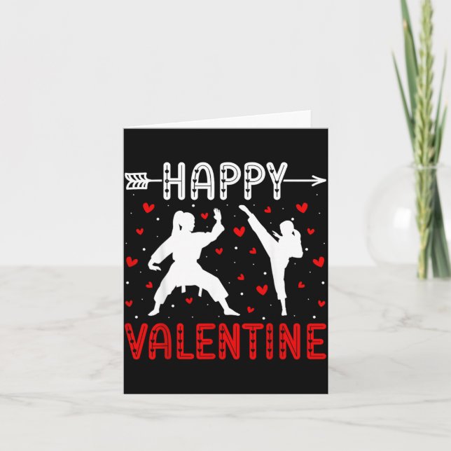 Carte Joyeuse Saint-Valentin - Arts Martiaux Taekwondo (Devant)