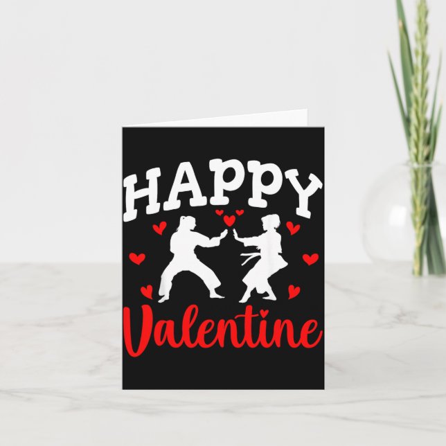 Carte Joyeuse Saint-Valentin - Arts Martiaux Taekwondo (Devant)