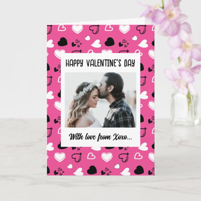 Carte Joyeuse Saint-Valentin avec amour (Orchidée)