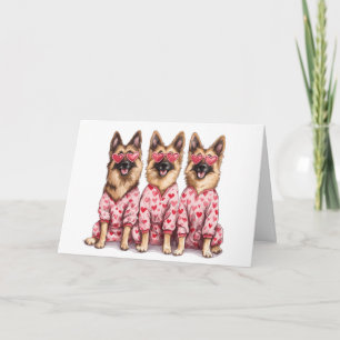 Carte Joyeuse Saint-Valentin Chien de Berger Allemand