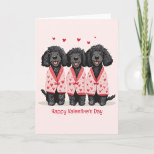 Carte Joyeuse Saint-Valentin Chiens Caniches Standards N