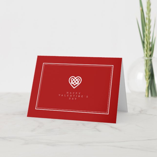 Carte Joyeuse Saint-Valentin | Cœur celtique (Devant)