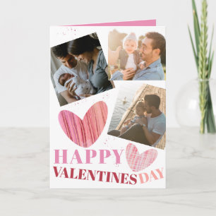 Carte Joyeuse Saint-Valentin Cœur Moderne Rose