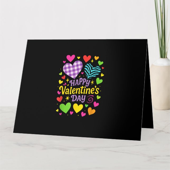 Carte Joyeuse Saint-Valentin - Cœurs Amour (Devant)