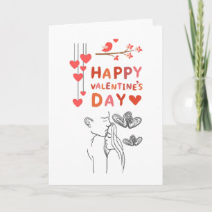 Carte Joyeuse Saint-Valentin – Couple Romantique