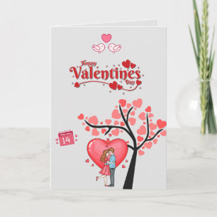 Carte Joyeuse Saint-Valentin - Couple romantique 
