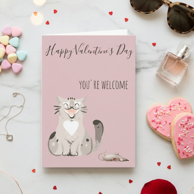 Carte Joyeuse Saint-Valentin de la part de Chat Drôle (Créateur téléchargé)