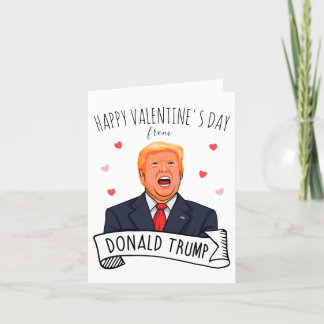 Carte Joyeuse Saint-Valentin de la part de Donald Trump