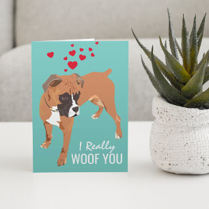 Carte Joyeuse Saint-Valentin de la part du chien   Chien