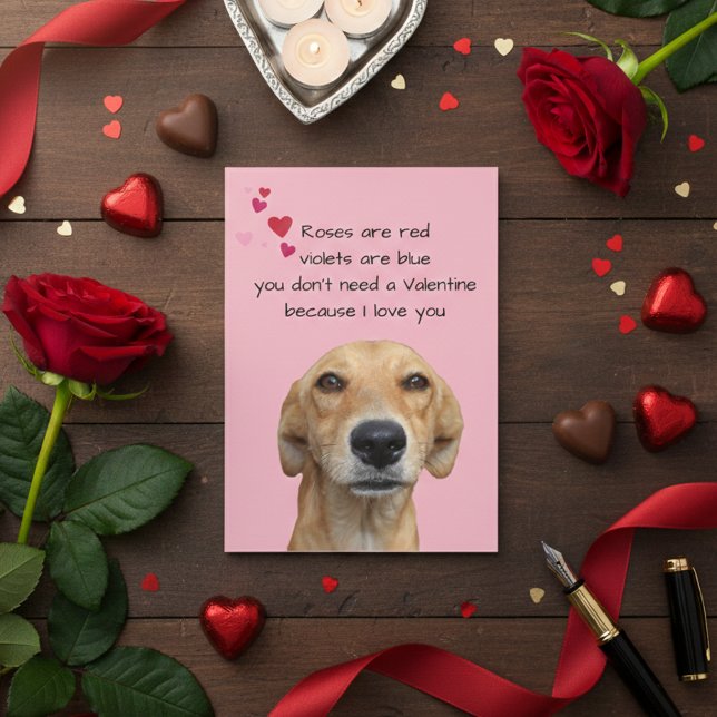 Carte Joyeuse Saint-Valentin de l'amoureux des chiens (Créateur téléchargé)