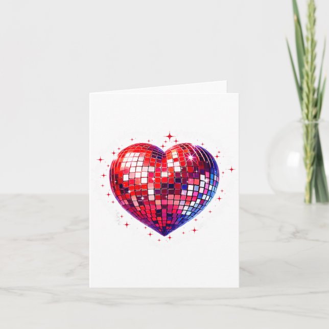 Carte Joyeuse Saint-Valentin Drôle Coquette Rouge Balle  (Devant)