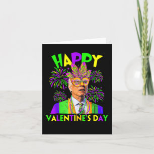 Carte Joyeuse Saint-Valentin Drôle Joe Biden Mardi Gras