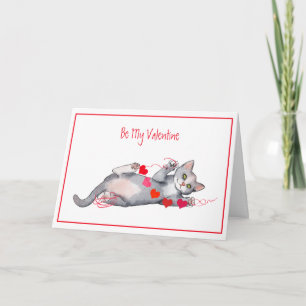Carte Joyeuse Saint-Valentin du Chat