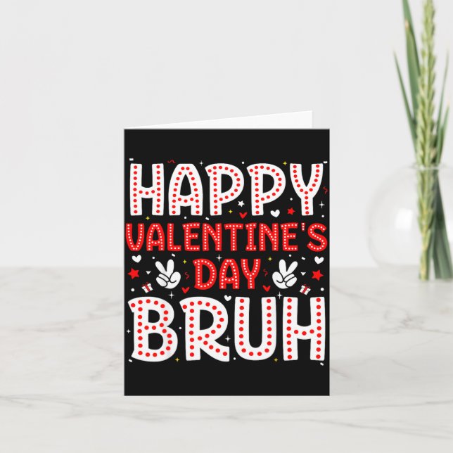 Carte Joyeuse Saint-Valentin Frère Cœur Amour Valentin G (Devant)