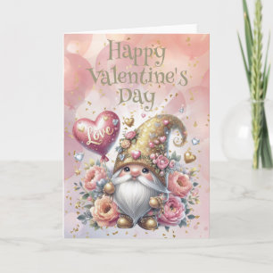 Carte Joyeuse Saint-Valentin Gnome