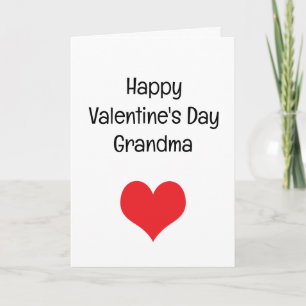 Carte Joyeuse Saint-Valentin Grand-Mère Cœur Rouge