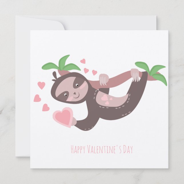 Carte Joyeuse Saint-Valentin Illustration de cœurs de pa (Devant)