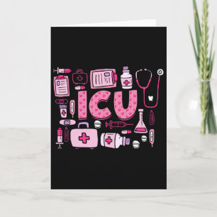 Carte Joyeuse Saint-Valentin infirmière en soins intensi
