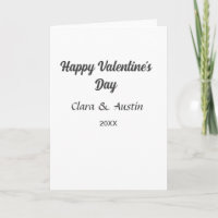 Joyeuse Saint-Valentin nom date simple minimaliste