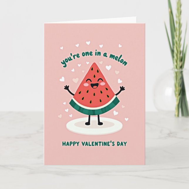Carte Joyeuse Saint-Valentin One In A Melon (Devant)
