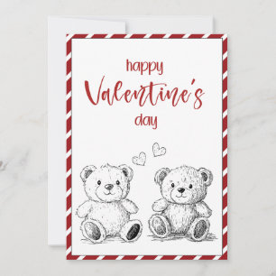 Carte Joyeuse Saint-Valentin – Paire d'ours
