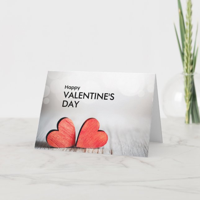 Carte Joyeuse Saint-Valentin personnalisée pliée  (Devant)