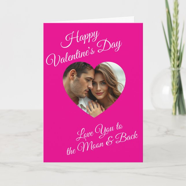 Carte Joyeuse Saint-Valentin | Photo personnalisée (Devant)