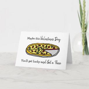 Carte Joyeuse Saint-Valentin Pizza Pointe Flirteuse