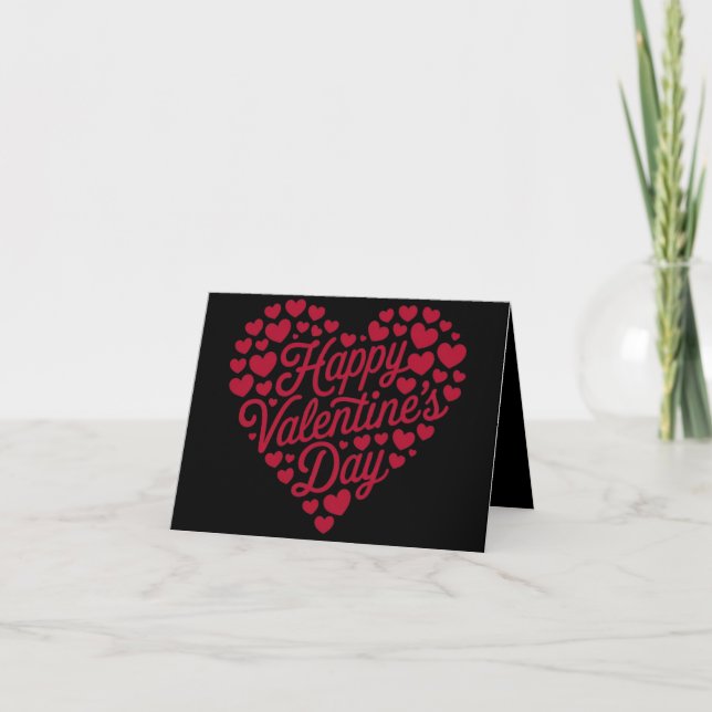 Carte Joyeuse Saint-Valentin Saint-Valentin Amour Coeur (Devant)