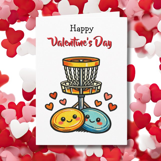 Carte Joyeuse Saint-Valentin | Thème Disc Golf (Créateur téléchargé)