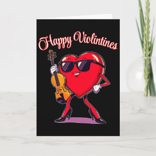 Carte Joyeuse Saint Valentin Violon Cœur Musique Amour