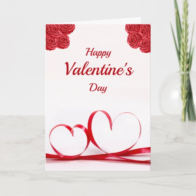 Carte Joyeuse Saint-Valentin Vœux sincères Pliable (Devant)