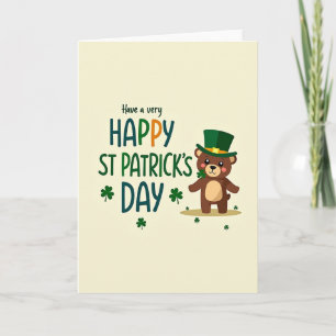 Carte Joyeuse Shamrock Teddy