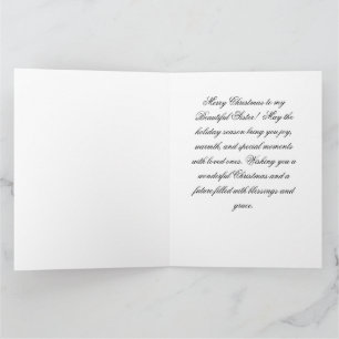 Carte Joyeuse Soeur de Noël !