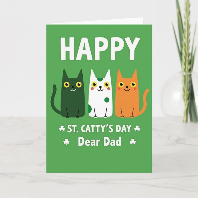 Carte Joyeuse St Cattys Day Papa (Devant)