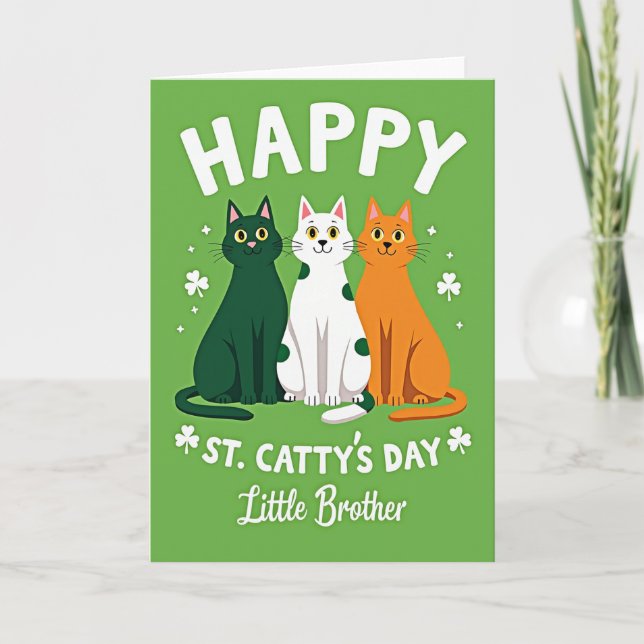 Carte Joyeuse St Cattys Day Petit Frère (Devant)