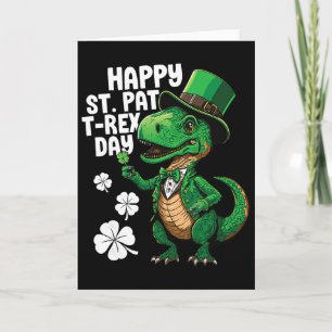 Carte Joyeuse St Pat T-rex Day St Patricks Day Dinosaure