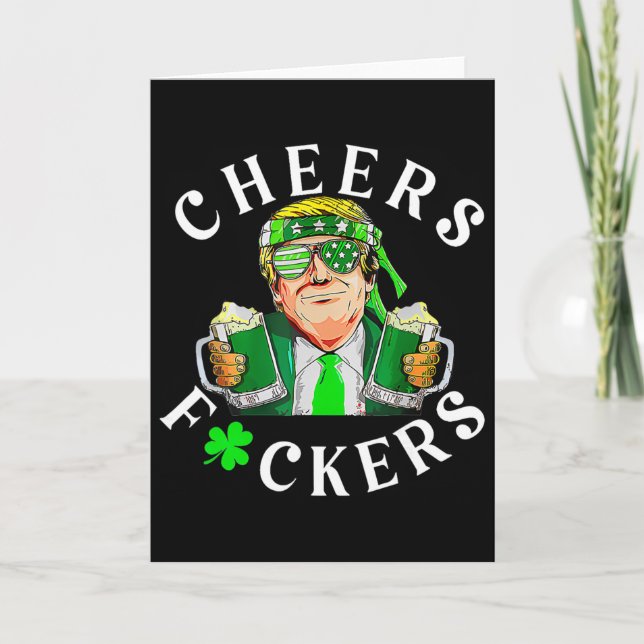 Carte Joyeuse St Patrick Funny Bière à Boire Véritable (Devant)
