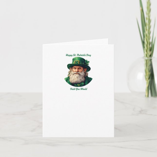 Carte Joyeuse St. Patrick...irlandais Vous Colleriez  (Devant)