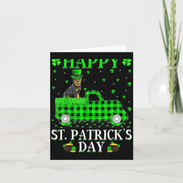 Carte Joyeuse St Patricks Day Et T Shirt Shamrock_1  (Devant)