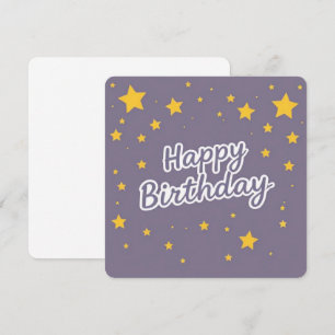 Carte Joyeuses aurores d'anniversaire sur bleu