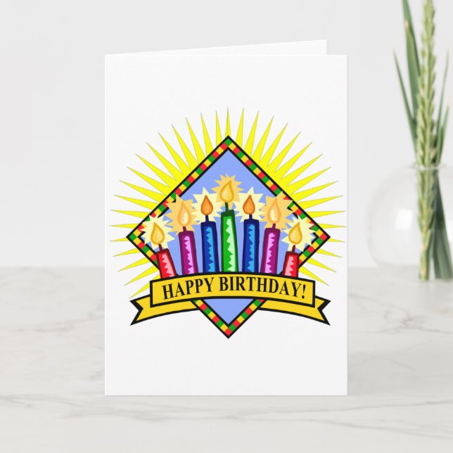 Carte Joyeuses bougies d'anniversaire (Devant)